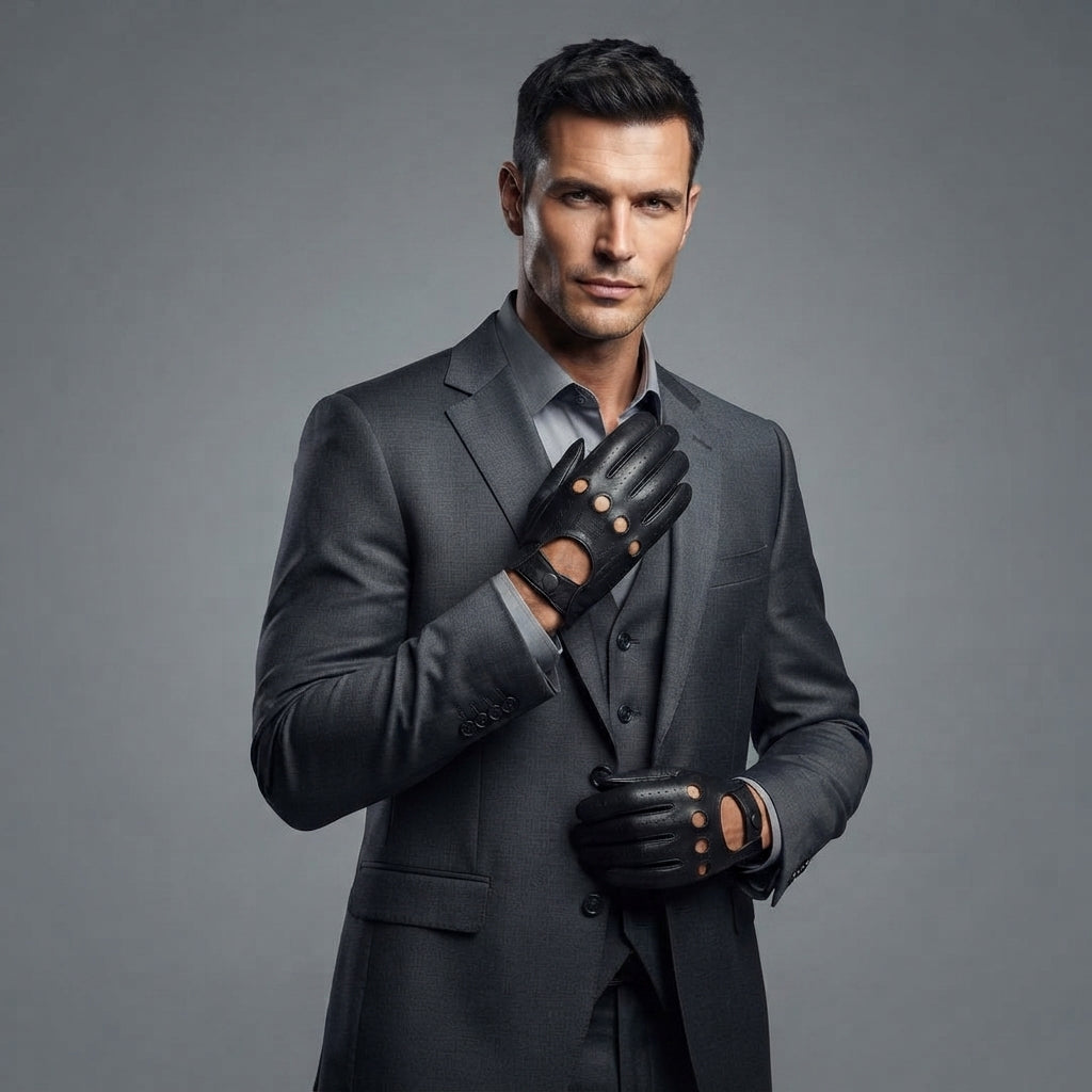 Men's Genuine Leather Gloves Winter