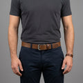 Men's Tan  Soft  Full Grain Cow Leather Belt