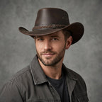 Buy Men's Distressed Brown  Hat