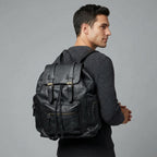 Black Stylish Walker Cow Leather Backpack