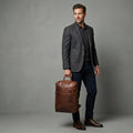 Dark Brown Walker Cow Leather Backpack
