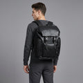 Black Walker Cow Leather Backpack
