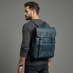 Stylish Zinc Leather Backpack