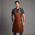 Stylish Men's Brown Leather Apron