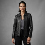 Women's Black Leather Jacket