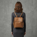 Women's Brown Leather Backpack