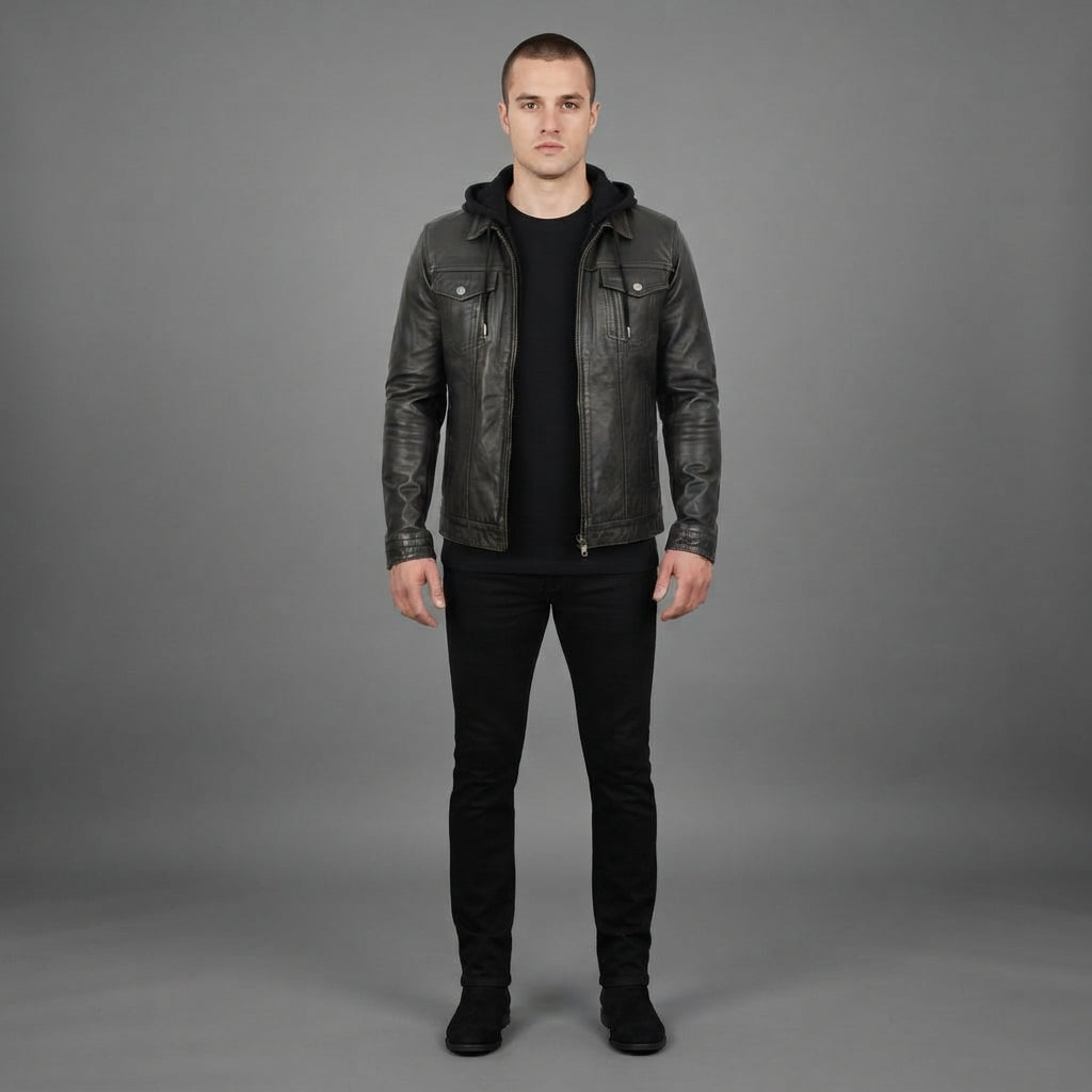 Buy XRAY Men's Slim Fit Vegan Leather Jacket
