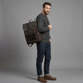 Brown Walker  Leather Backpack