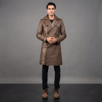 Brown Leather Duster Coat