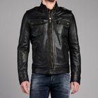 New Men's Genuine Lambskin Leather Jacket