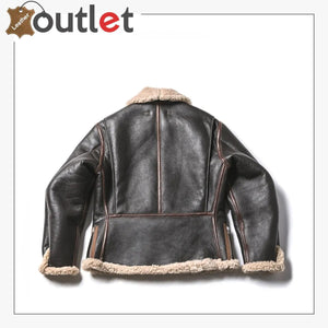 Aviator Bomber Jacket B3 Real Shearling Sheepskin Leather