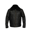 Men’s B3 Leather Aviator Bomber Jacket – Classic Winter Flight Style