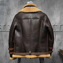 Load image into Gallery viewer, B3 Flight Sheepskin Aviator Fur Leather Jacket
