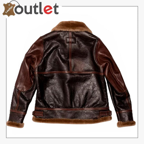 B3 Leder Bomberjacke Lammfell