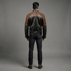 Men's Brown Cafe Racer Jacket