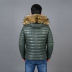Men's Zinc & Skin Down Leather Jacket
