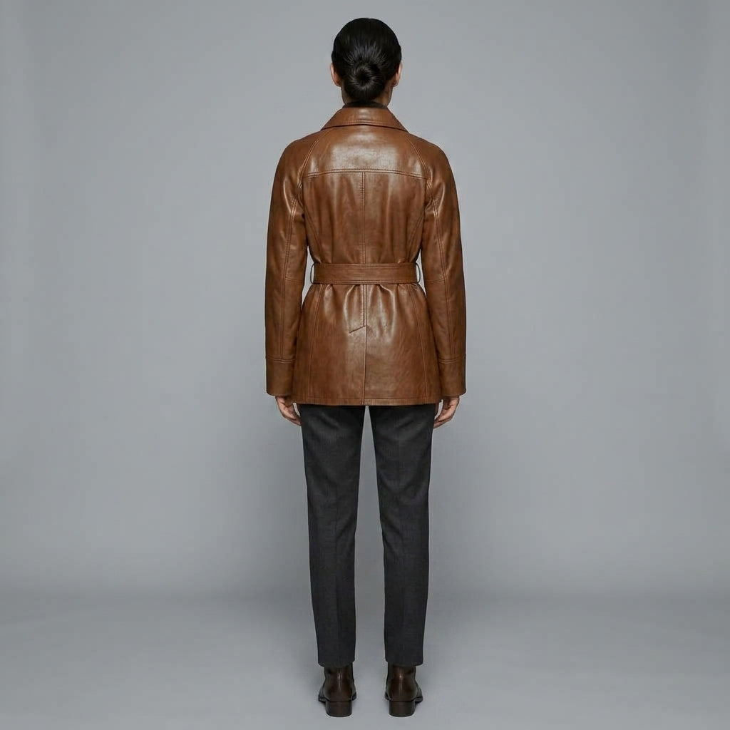 Women's Brown Leather Jacket