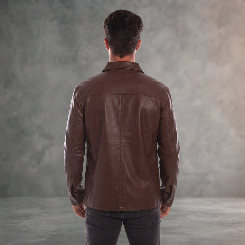 Men's Brown Scully Leather Jacket