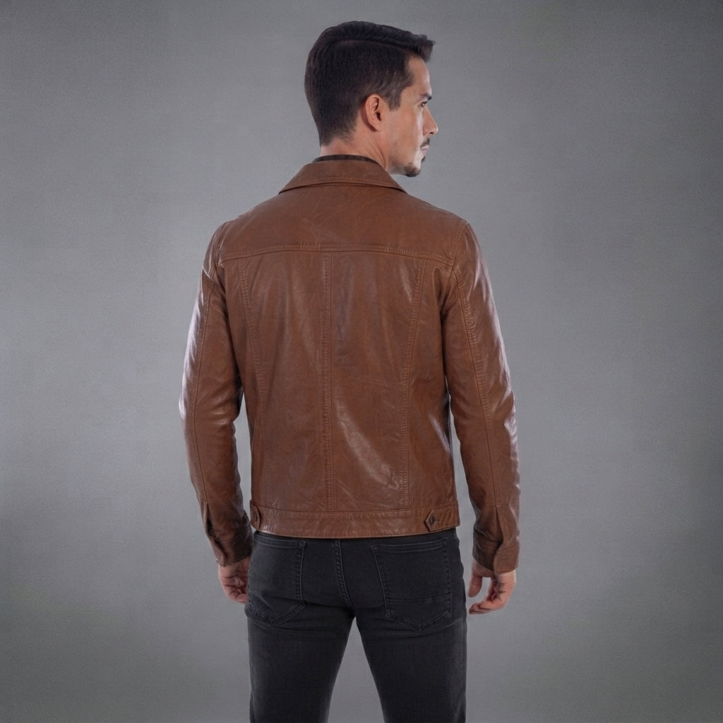 Men's Brown Scully Leather Jacket