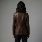 Women's dark Brown  Leather Blazer