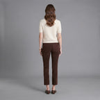 Women's Brown  Leather Capri