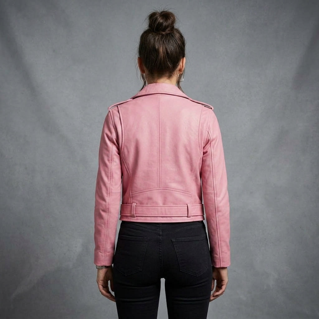 Buy Women's Pink Leather  Jacket