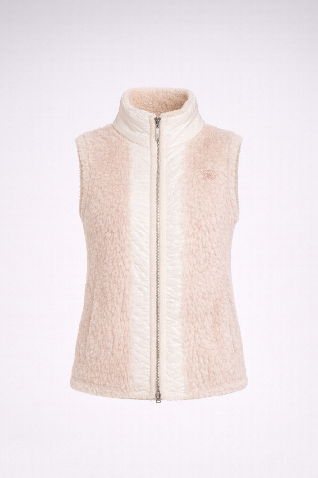 Women's Beige Teddy Padded Vest