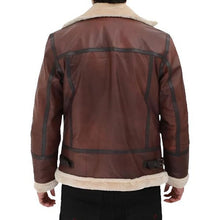 Load image into Gallery viewer, Men’s Classic Brown B3 Shearling Bomber Jacket
