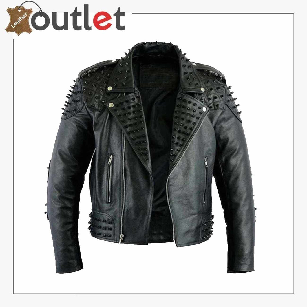 Black Studded Leather Jacket