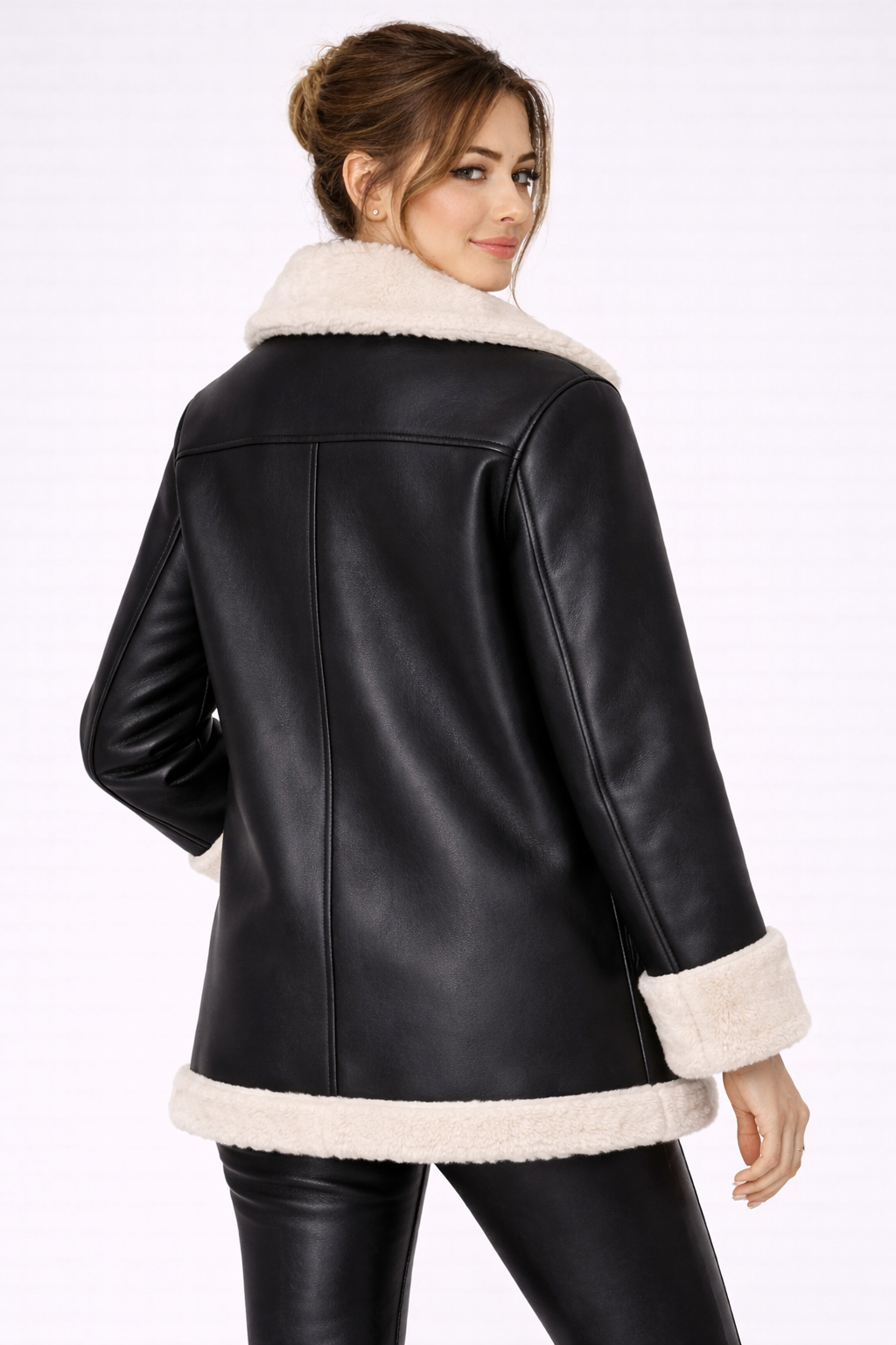 Women's Brown B3 RAF Shearling Flight Jacket