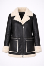 Women's Brown B3 RAF Shearling Flight Jacket