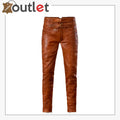 Men's Brown Leather Pants – Premium Genuine Leather Trousers
