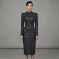 Buy Women's Black Leather Dress
