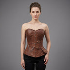 Women's Brown Leather Corset