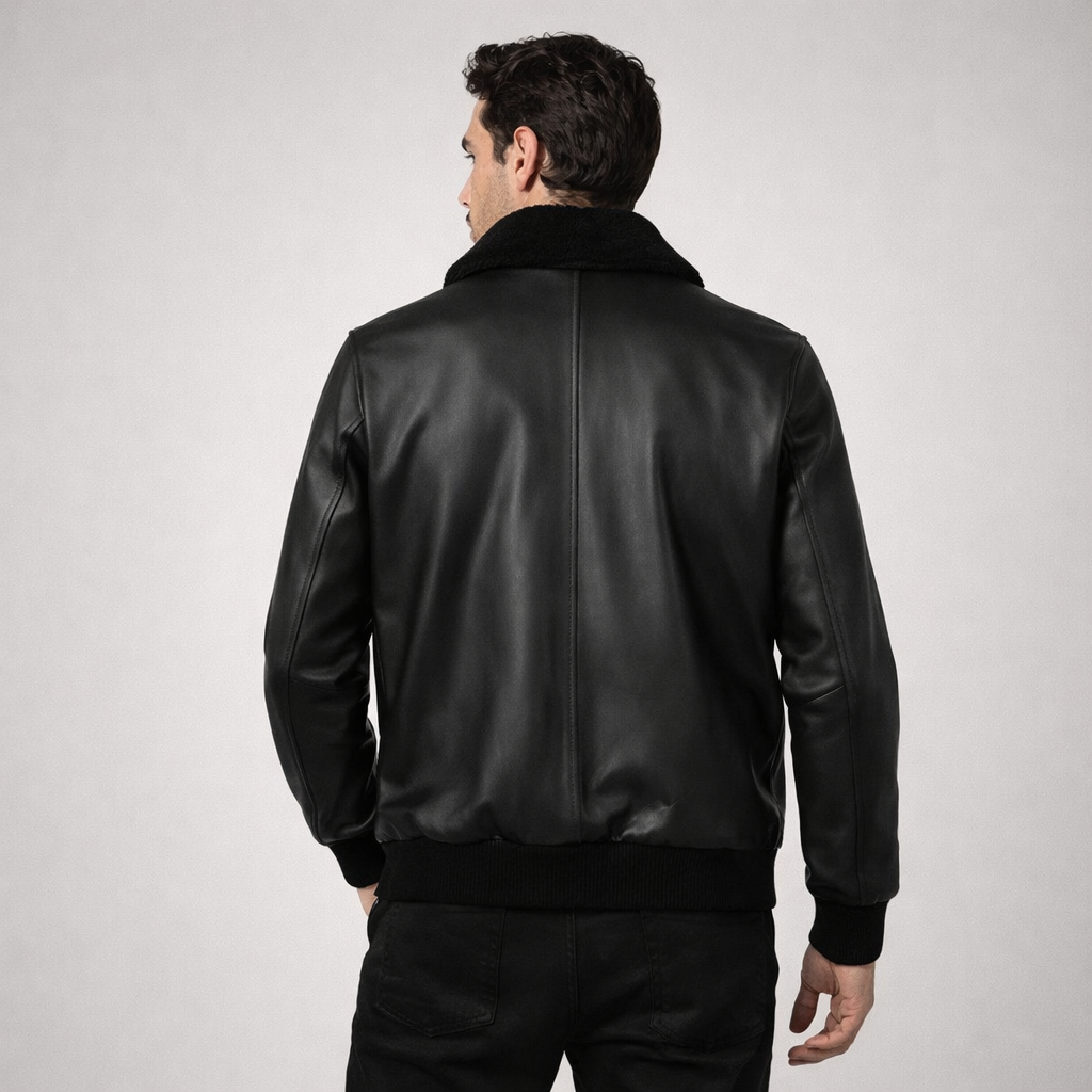Men's Black G-1 Flight Leather Jacket