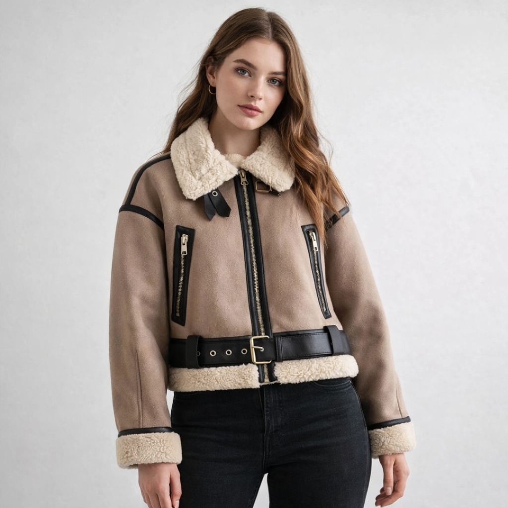 Mink Double-Faced Aviator Jacket