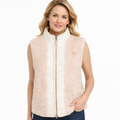 Moncler Tournel Beige Teddy-Steppweste – Luxuriöse Damen-Gilet