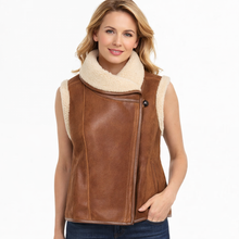 Load image into Gallery viewer, Women’s Brown Isabel Marant Alime Shearling Leather Vest
