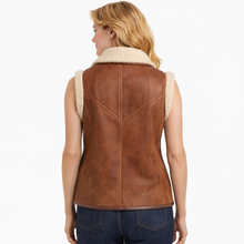 Load image into Gallery viewer, Women’s Brown Isabel Marant Alime Shearling Leather Vest
