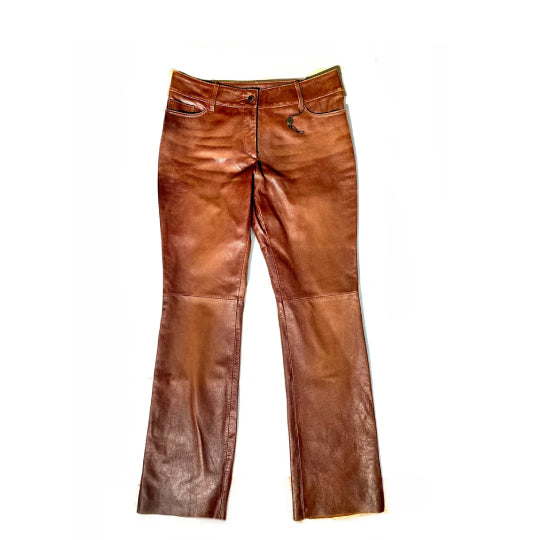 Men's Chocolate Brown Leather Pants – Premium Genuine Leather Trousers