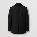 Men’s Dark Blue Wool Navy Peacoat – Classic Double Breasted Winter Coat