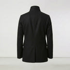 Men’s Black Navy Fleece Peacoat – Classic Double Breasted Winter Coat