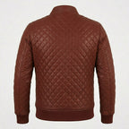 Men’s Shaker Leather Bomber Jacket – Shearling Collar Aviator Coat