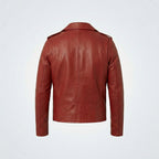 Men's Red Leather Biker Jacket - Bold, Stylish & Real Leather