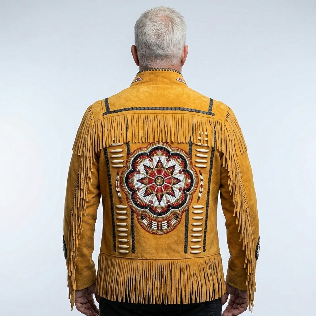 Authentic Western Leather Indian Carnival Jacket for Men