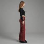 Women's Red Leather Pant