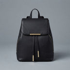 Women's Black Leather Backpack