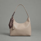 Women's Biege  Leather Shoulder Bag