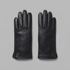 Buy Women's Pure Black Leather Gloves