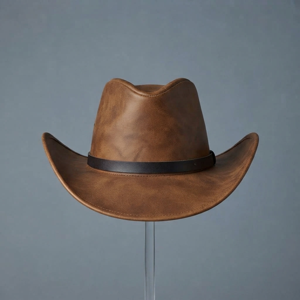 Buy Women's Brown Top Leather Hat